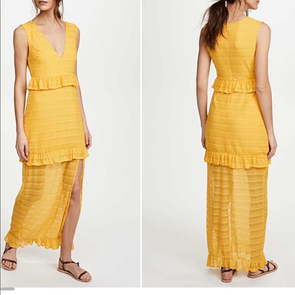 Night Walker yellow maxi dress